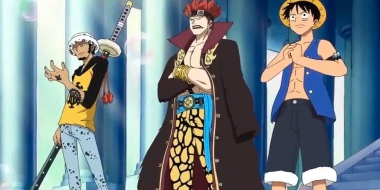 One Piece’s Kaido & Big Mom Battle apresenta um hilariante momento de Luffy, Law e Kid